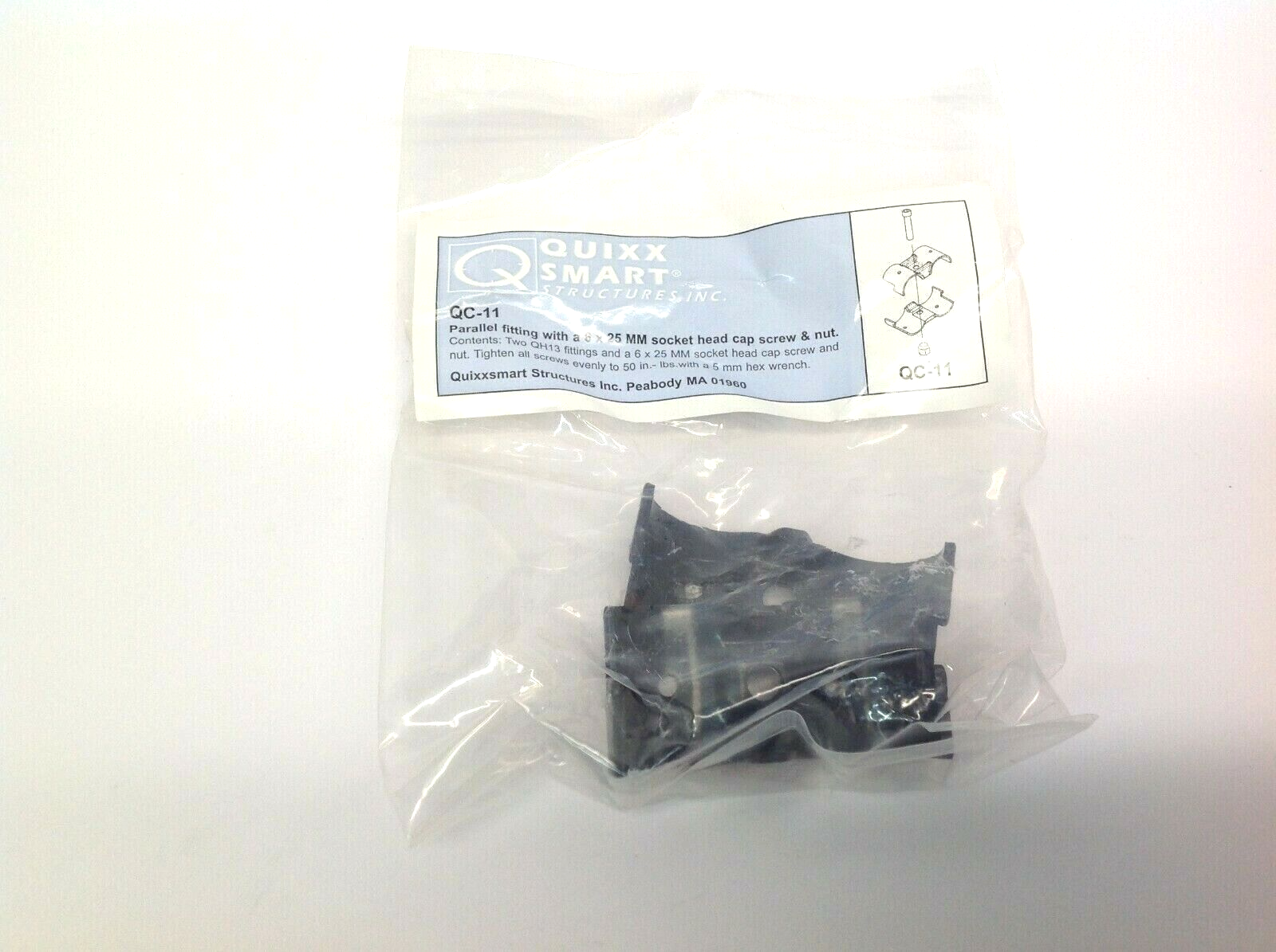 Quixx Smart Structures QC-11 Parallel Fitting, 6 x 25 MM Socket Head Cap Screw - Maverick Industrial Sales