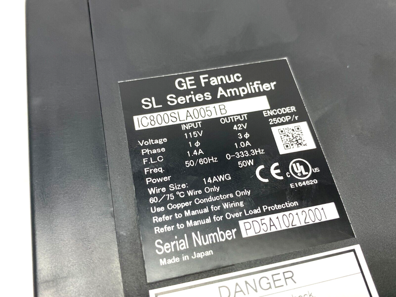 GE Fanuc IC800SLA0051B SL Series Servo Amplifier 3-Phase Output - Maverick Industrial Sales