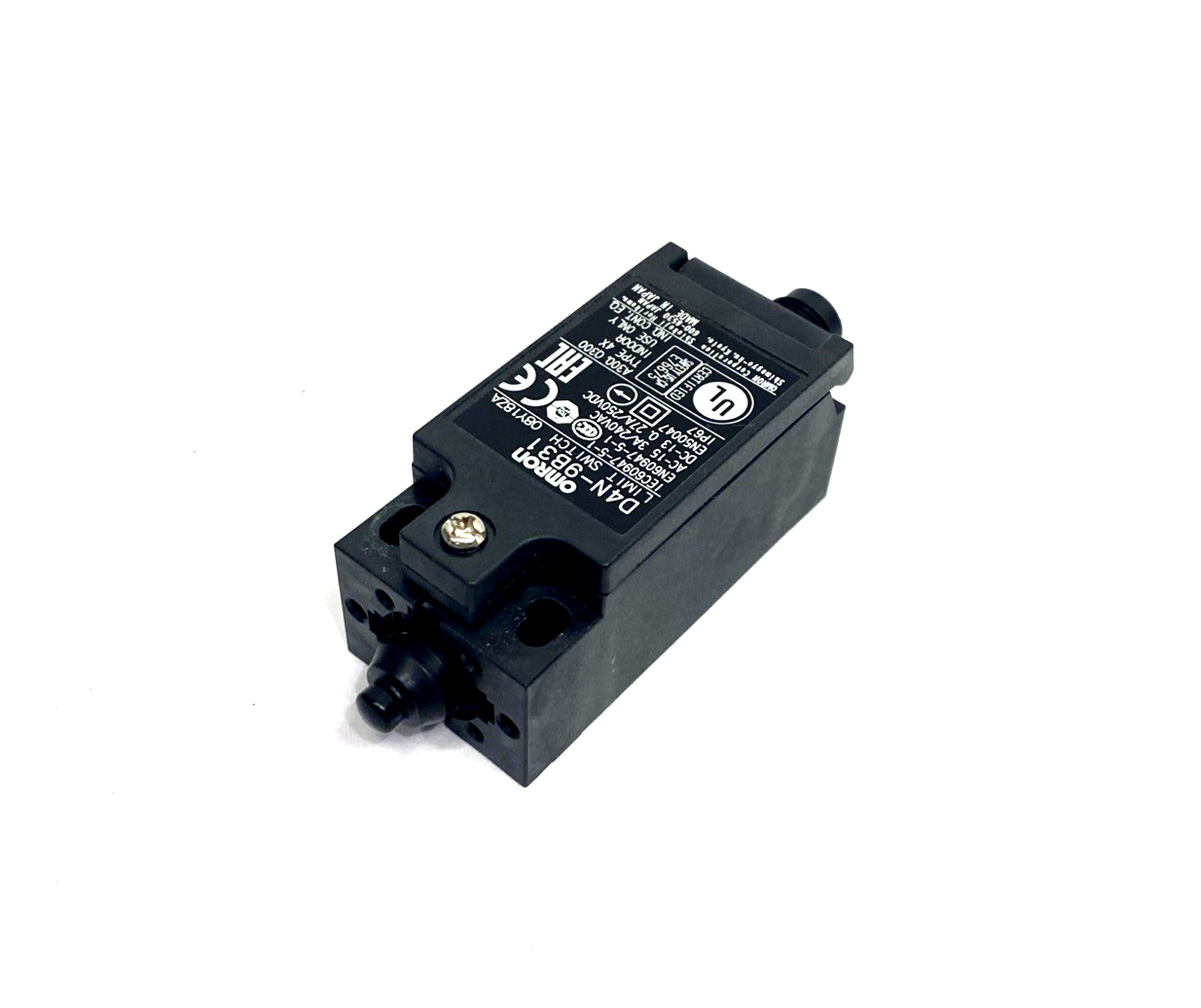 Omron D4N-9B31 Plunger Safety Limit Switch, M12 4Pin - Maverick Industrial Sales