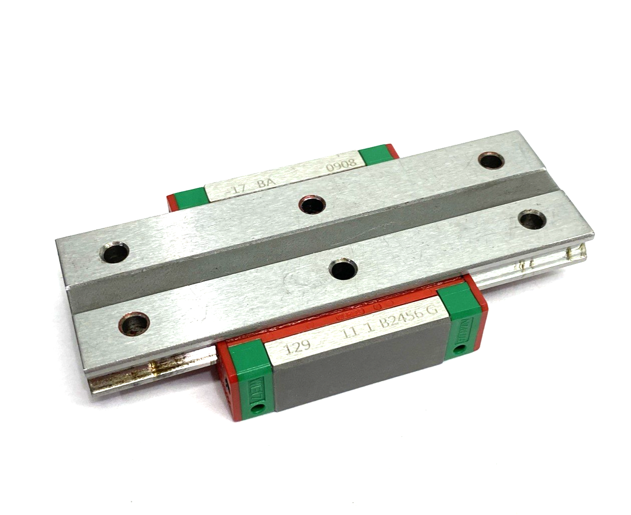 WEH-17-CA-1T100-Z0-C | Hiwin Linear Guideway Block and Rail, 1-Block, 100mm Rail - Used - Maverick Industrial Sales