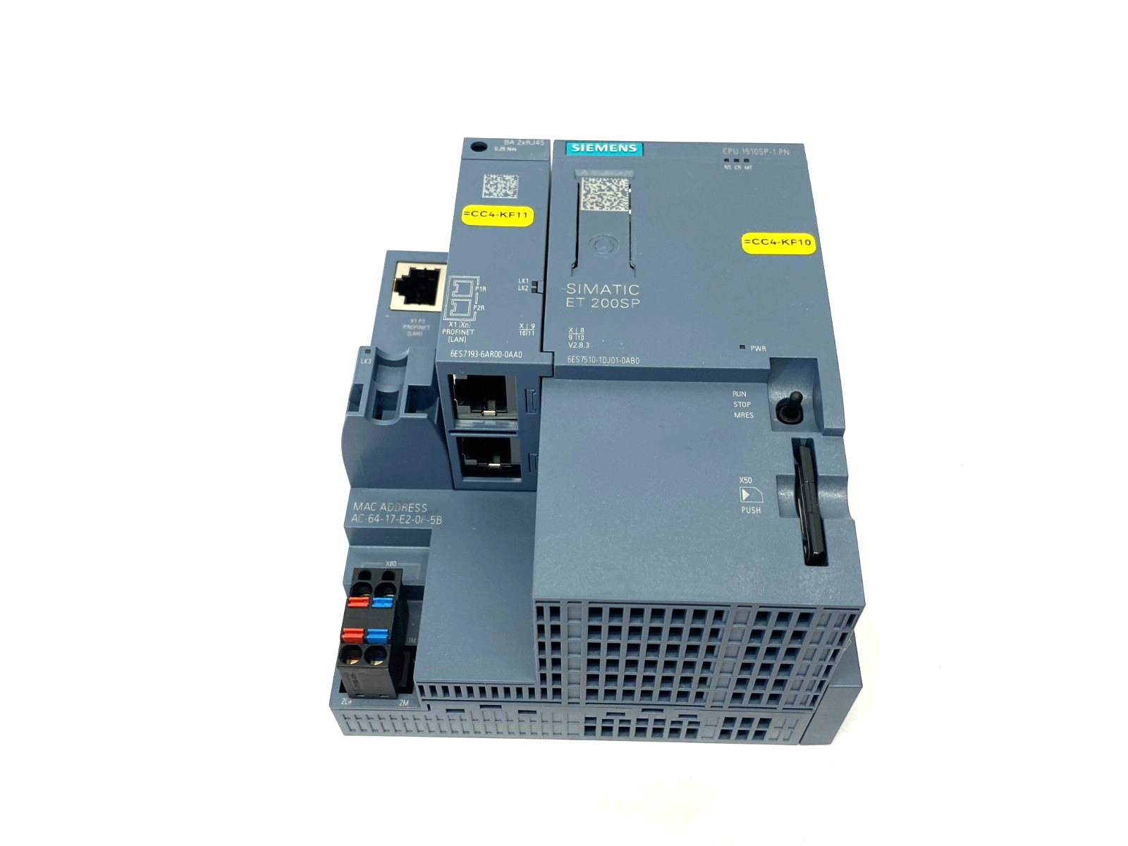 Siemens 6ES7510-1DJ01-0AB0 SIMATIC ET200SP Central Processing Unit 1510SP-1 PN - Maverick Industrial Sales