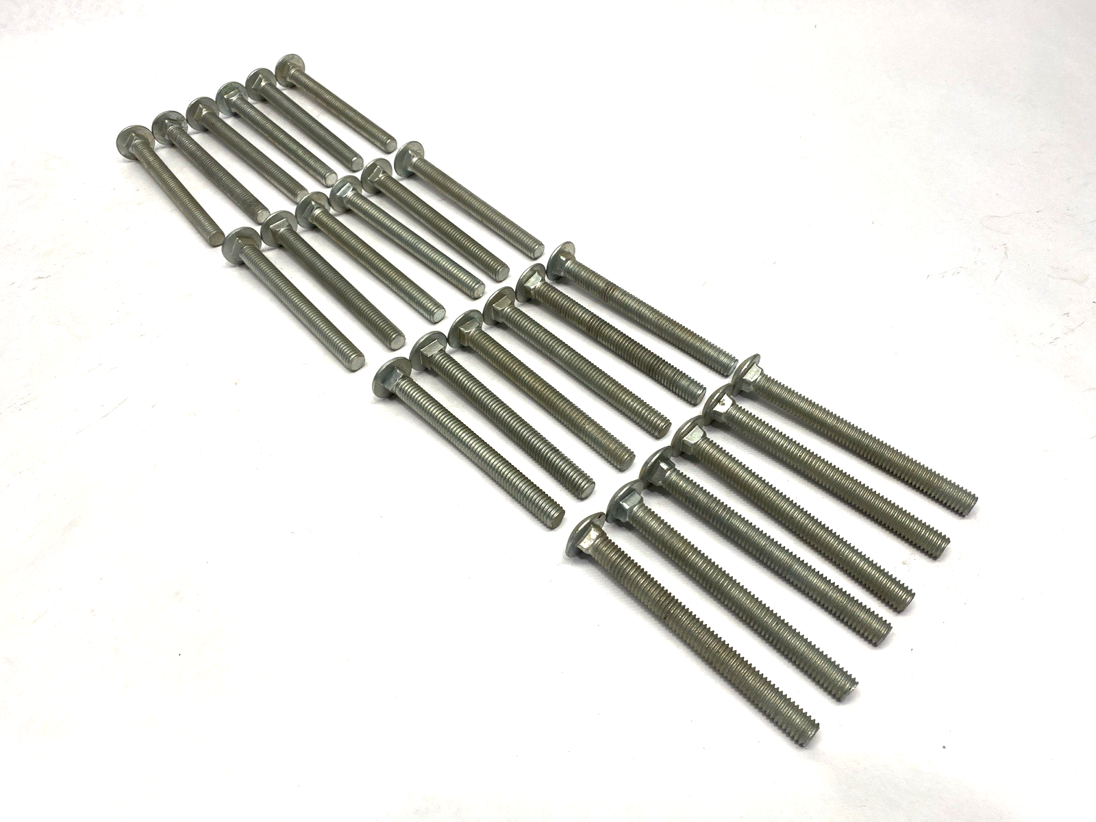 7/16"-14 x 4-1/2" Carriage Bolts Grade 2 LOT OF 24 SHELFWARE - New – Open box - Maverick Industrial Sales