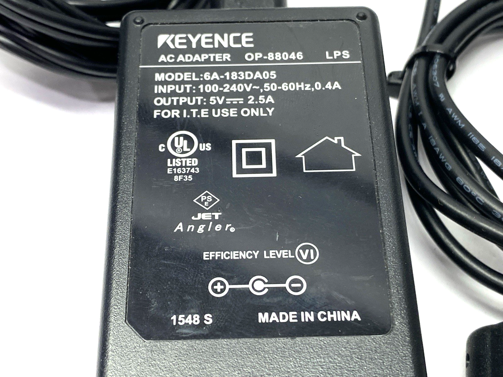 OP-88046 | Keyence Code Reader AC Adapter 100-240V .4A - Used - Maverick Industrial Sales