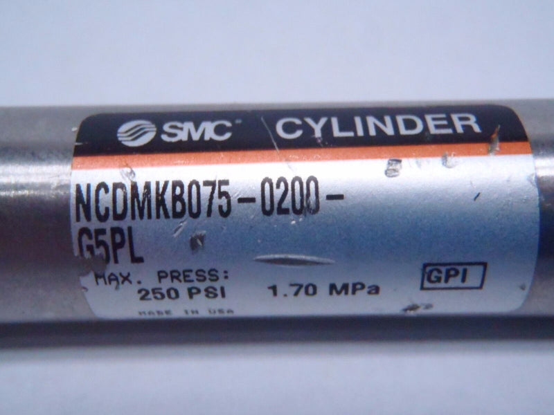 SMC NCDMKB075-0200-G5PL cyl air non-rotating w/auto-sw NCM ROUND BODY CYLINDER - Maverick Industrial Sales