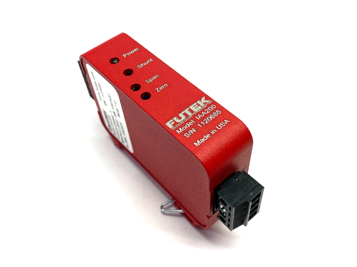 Futek IAA200 Strain Gauge Analog Amplifier, IP40, 16-26VDC, FSH04940 - Maverick Industrial Sales