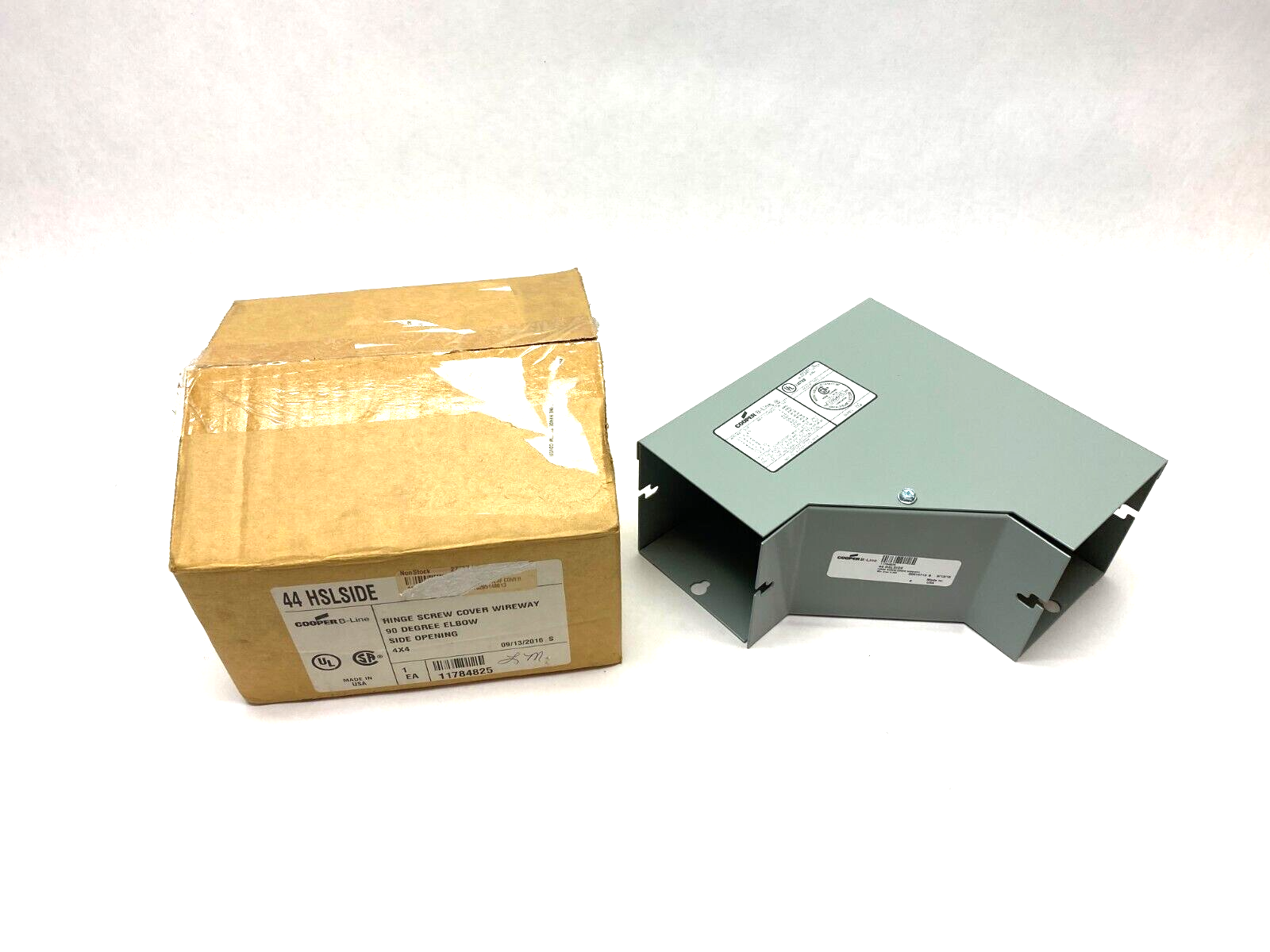 Cooper B-Line 44HSLSIDE Wireway Elbow Hinge Screw Cover 90-Degree Side Opening - Maverick Industrial Sales