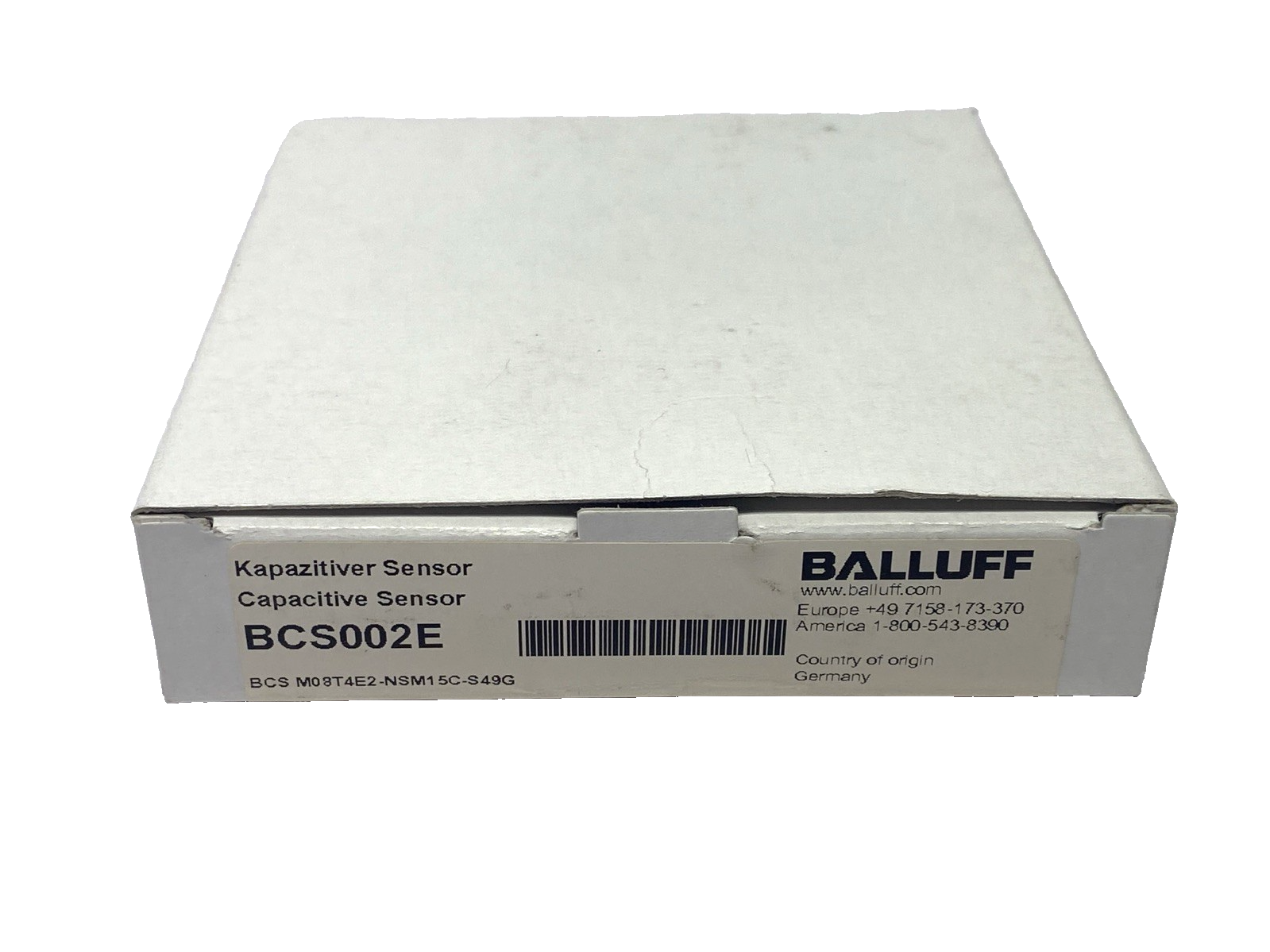 BCS002E | Balluff Object Detection Capacitive Sensor M8, BCS M08T4E2-NSM15C-S49G - New - Maverick Industrial Sales