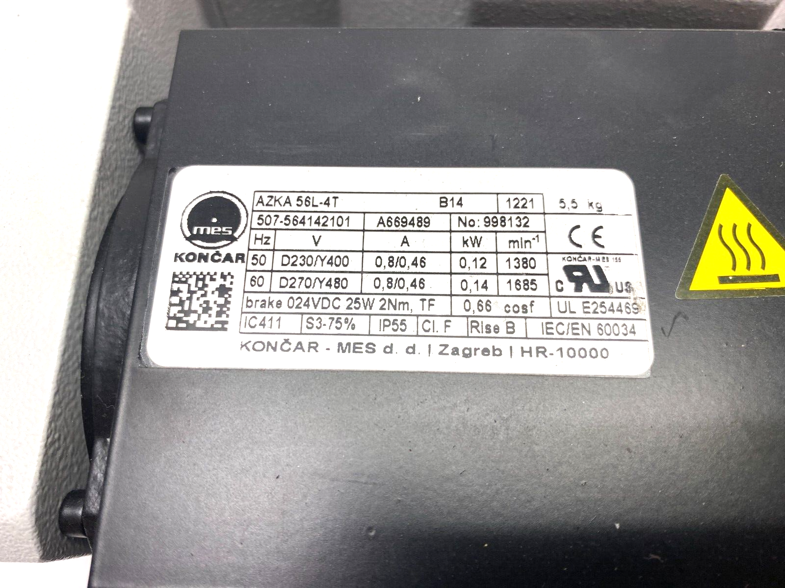 Weiss TC120T Rotary Indexing Table, 8-Station, Speed A, Koncar AZKA 56L-4T Motor - Maverick Industrial Sales