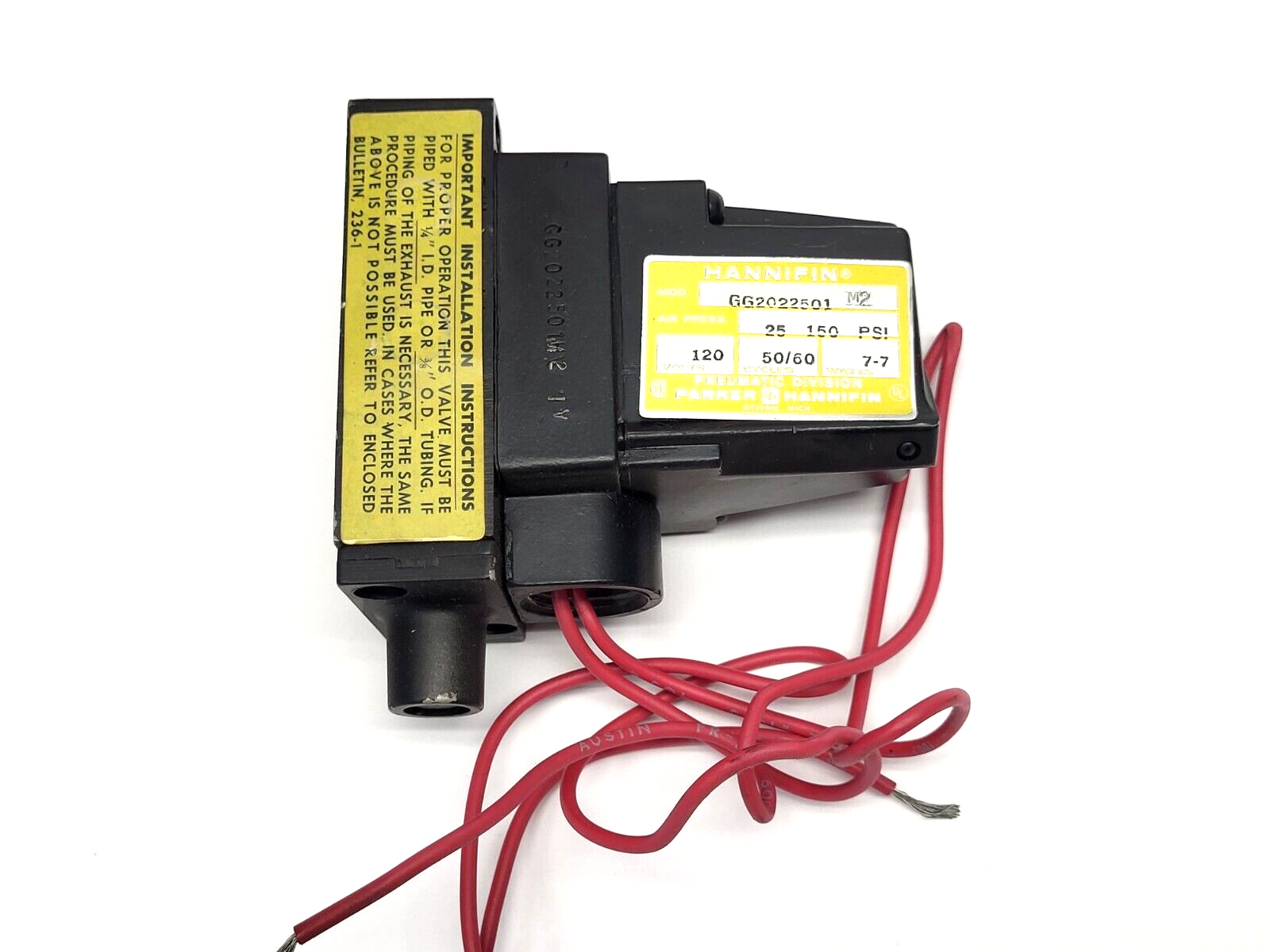 Parker Hannifin GG-202-250-M2 4-Way 2-Position Solenoid Valve 1/4" NPT 4-Port - Maverick Industrial Sales