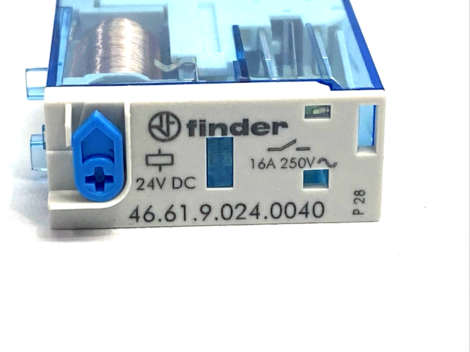 Finder 46.61.9.024.0040 Miniature Plug-In Relay SPDT, 16A, 24VDC, 250VAC - Maverick Industrial Sales