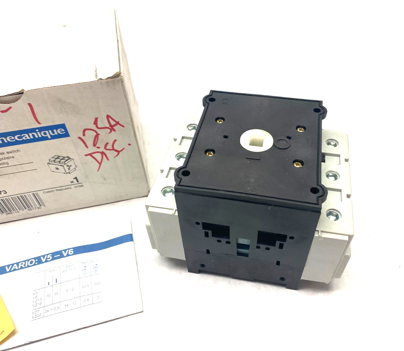 Telemecanique 055173 Isol. Load Break Switch V5 3-Pole 125A - Maverick Industrial Sales