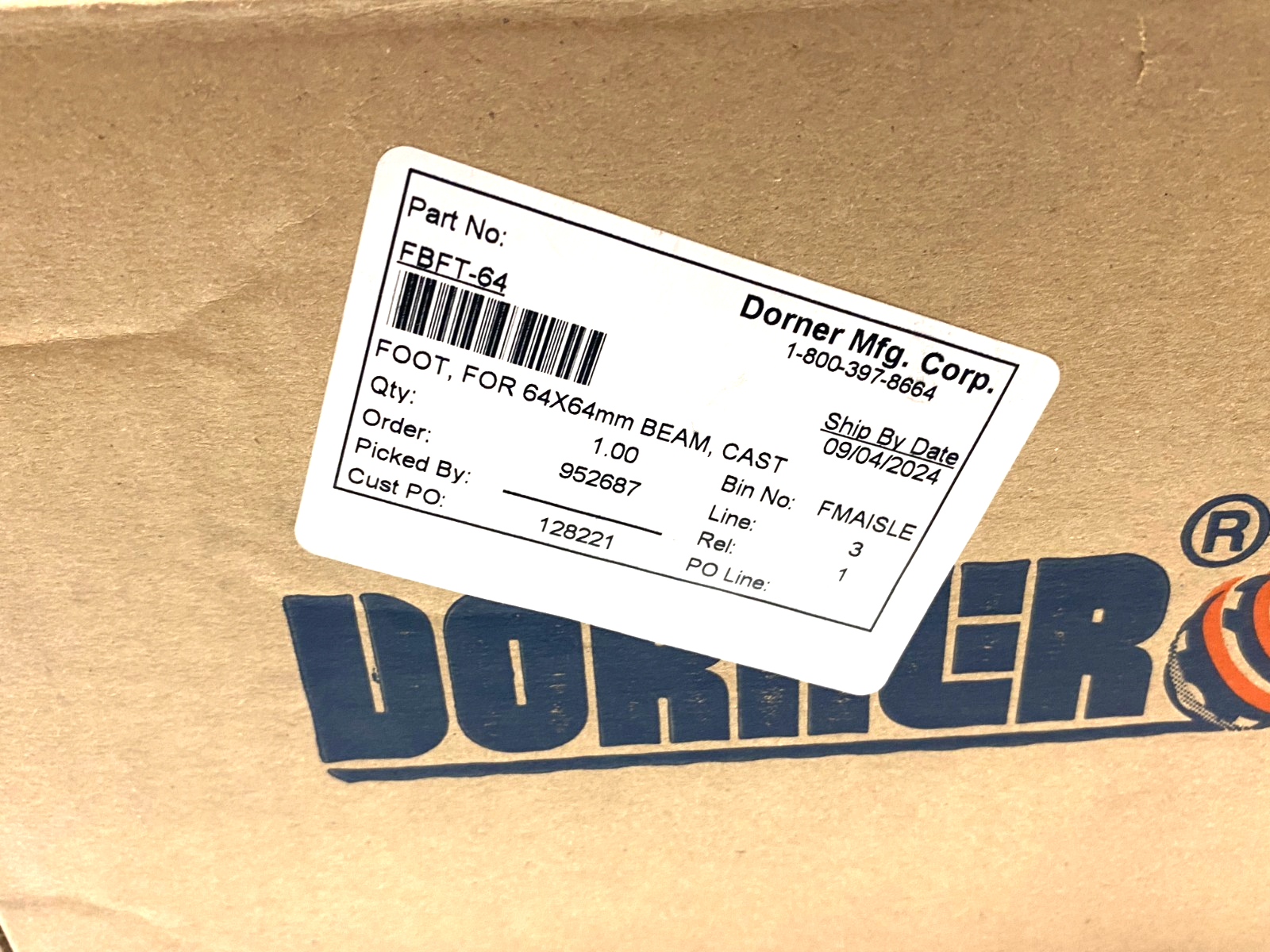 Dorner FBFT-64 Cast Aluminum Foot for Support Beam 64x64mm - Maverick Industrial Sales