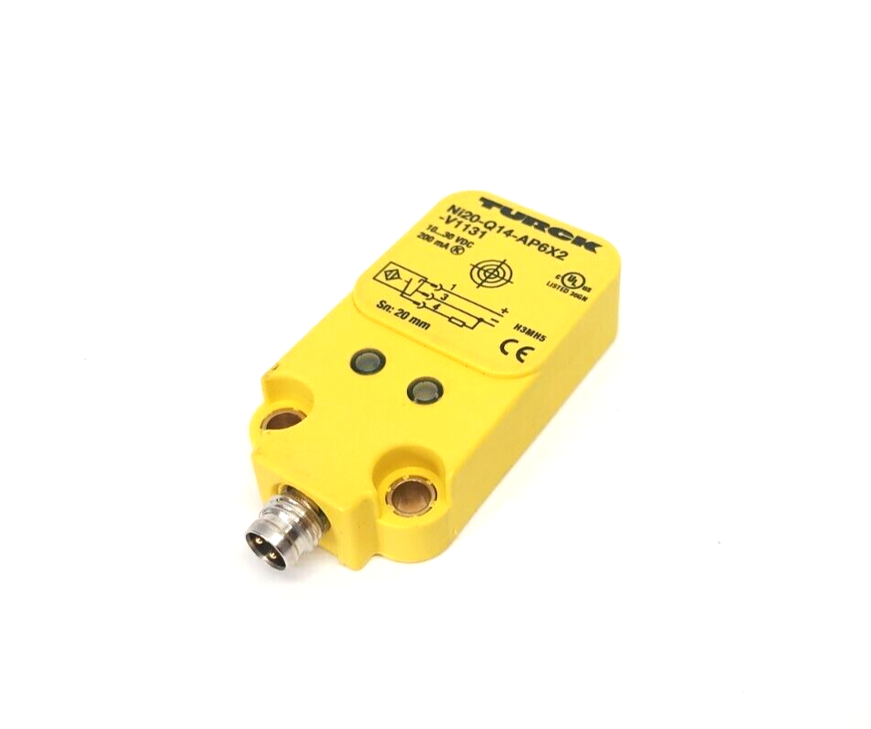 Turck Ni20-Q14-AP6X2-V1131 Rectangular Inductive Sensor M8 Male 3-Pin 4690210 - Maverick Industrial Sales