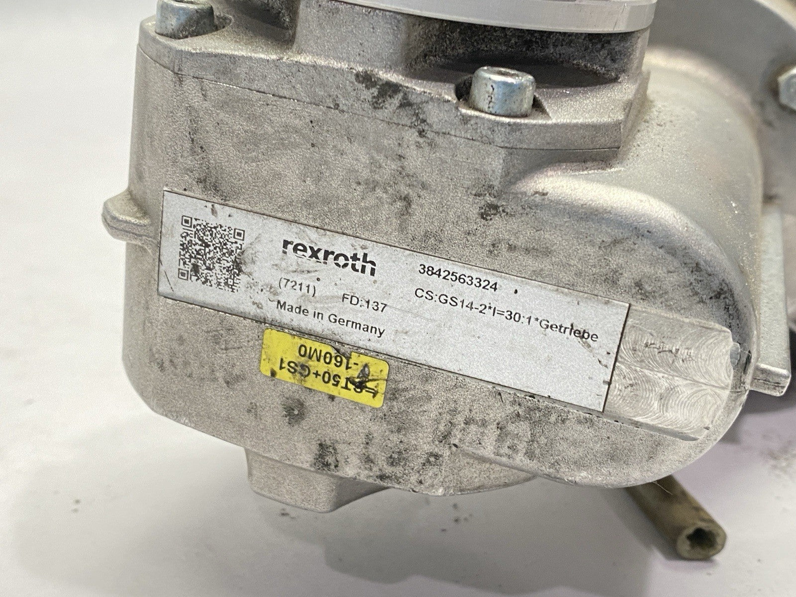 3 842 547 993 | Bosch Rexroth 3842547993 Three‑Phase Motor 0.18‑0.22 kW w/ 3842563324 Gear Unit - Used - Maverick Industrial Sales