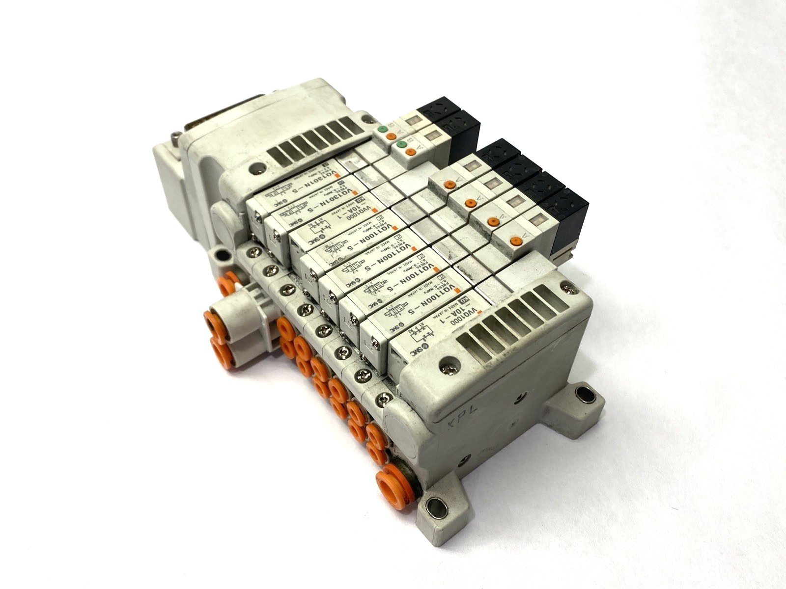 SMC VV5QC11-08N3FD0 Base Mounted Pneumatic Manifold Assembly D-Sub Connector - Maverick Industrial Sales