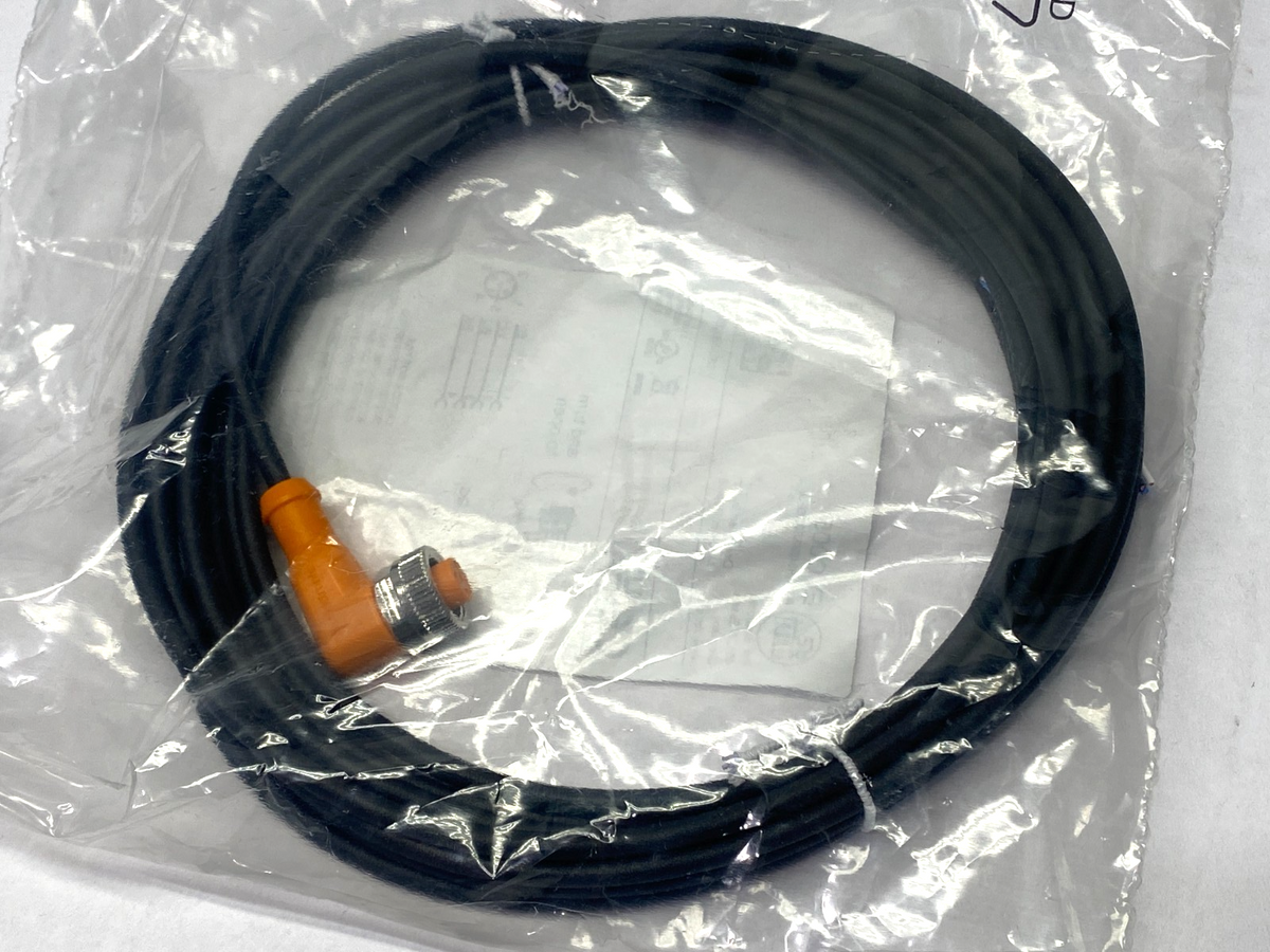 EVC005 | ifm Single End Female Cordset Right Angle M12 5-Pin 5m ADOAH040MSS0005H04 - New - Maverick Industrial Sales