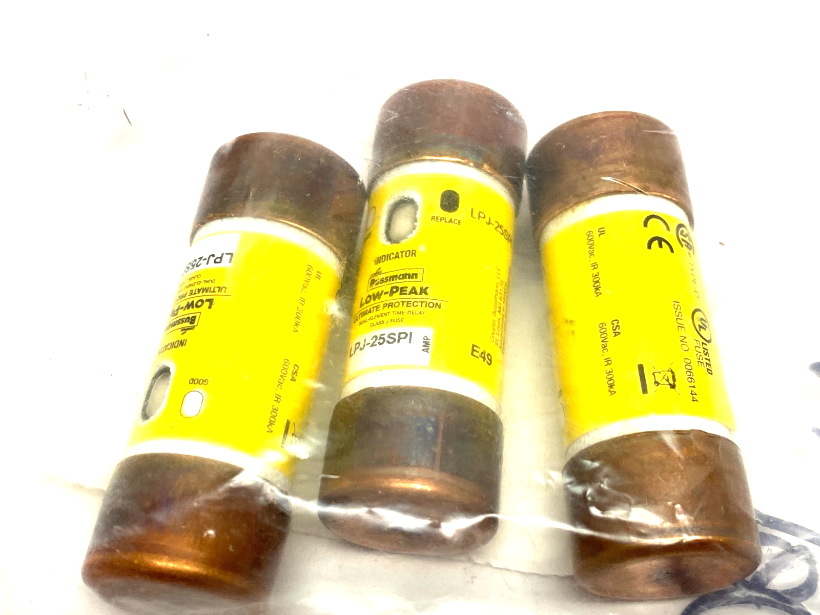 Cooper Bussmann LPJ-25SPI LOW-PEAK Dual-Element Time Delay Fuse LOT OF 3 - Maverick Industrial Sales