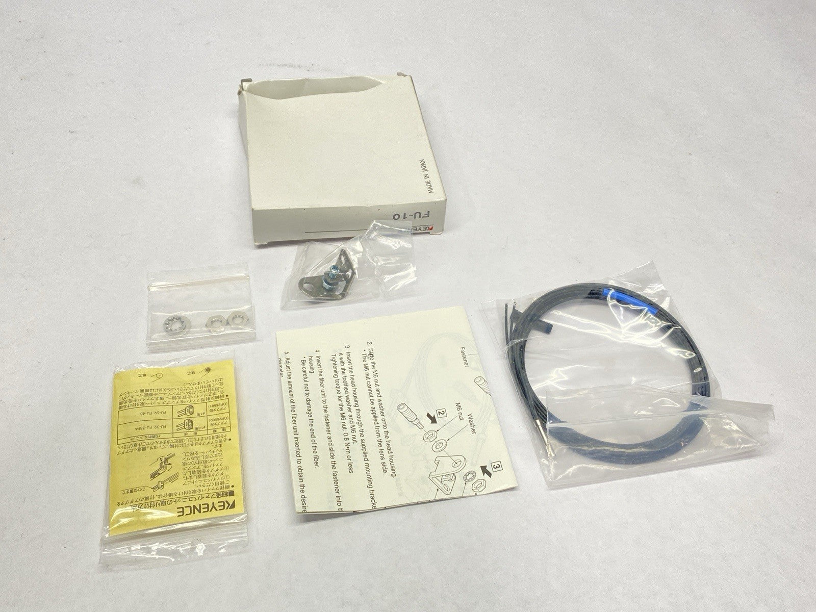 Keyence FU-10 Digital Fiber Optic Sensor Reflective Fiber Unit - Maverick Industrial Sales