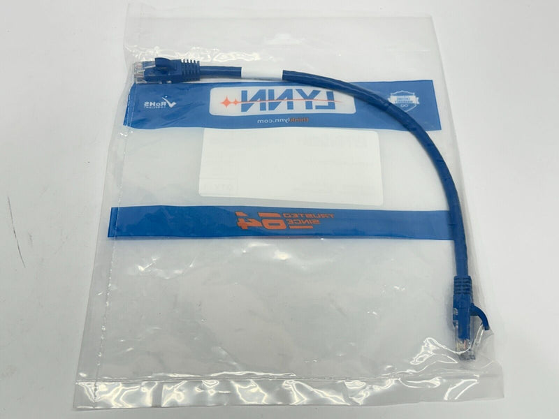 Lynn CAT6-01-BLB Cat6 Blue Booted Patch Cable 1ft LOT OF 5 - Maverick Industrial Sales