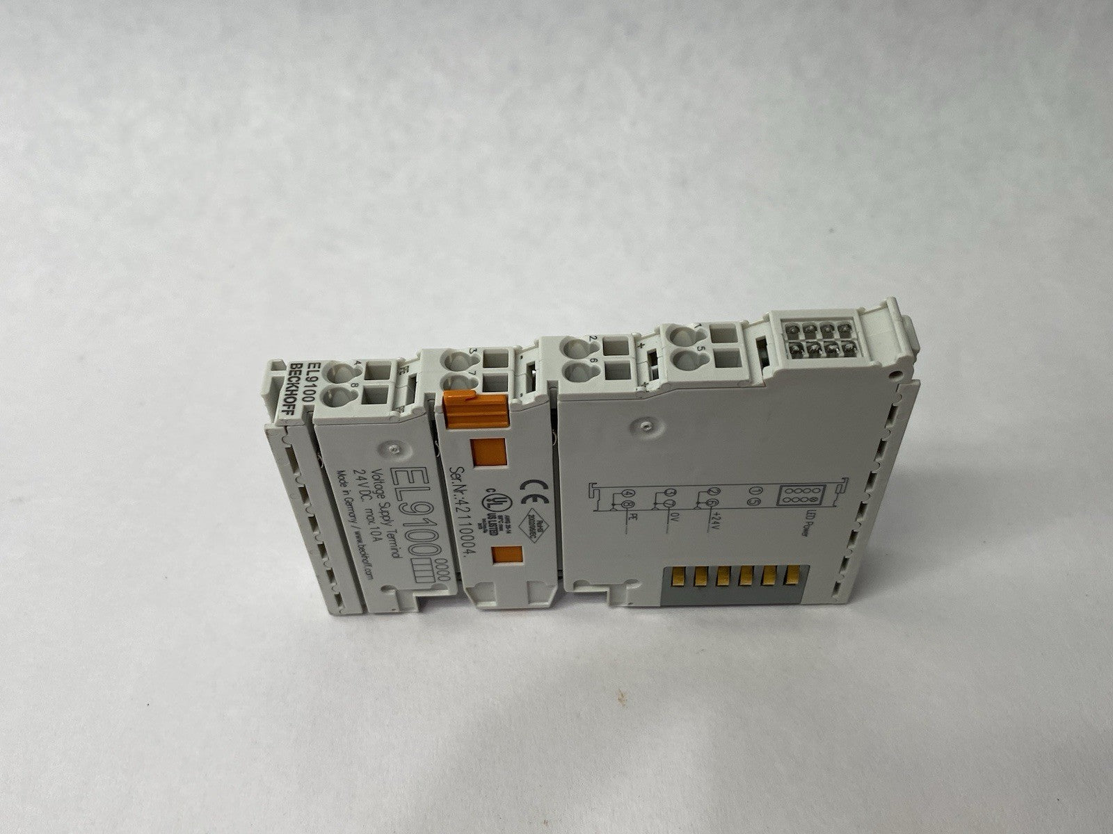 Beckhoff EL9100 Potential Supply/Voltage Supply Terminal Module, 24VDC 10A - Maverick Industrial Sales