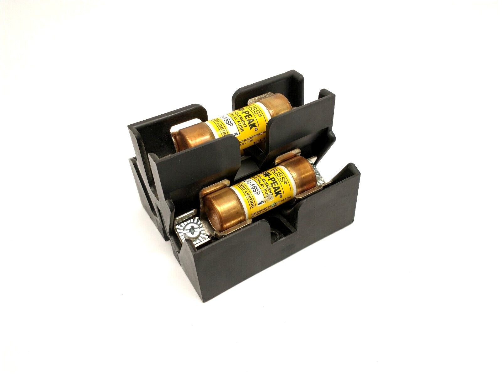 Buss JP60030-3PR Pyramid Fuse Block w/ Bussmann LPJ-15SP Time Delay Fuses - Maverick Industrial Sales