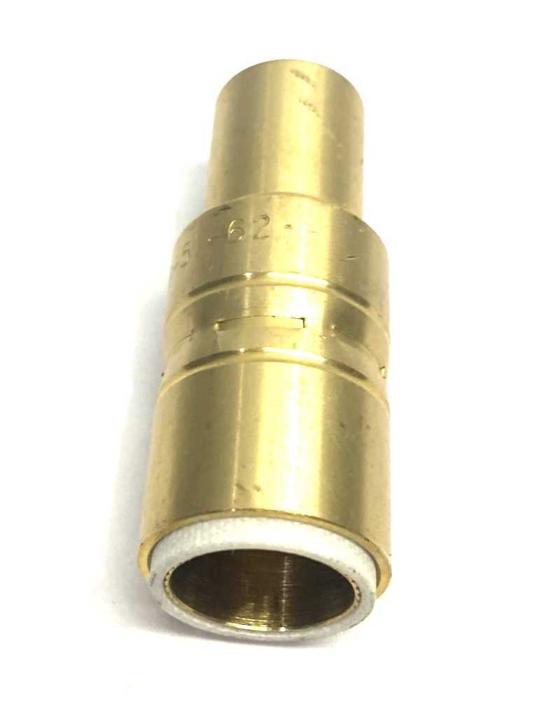 401-51-62 | Tregaskiss Slip-On Air Cooled Nozzle 5/8″ bore, flush tip, brass - New – Open box - Maverick Industrial Sales