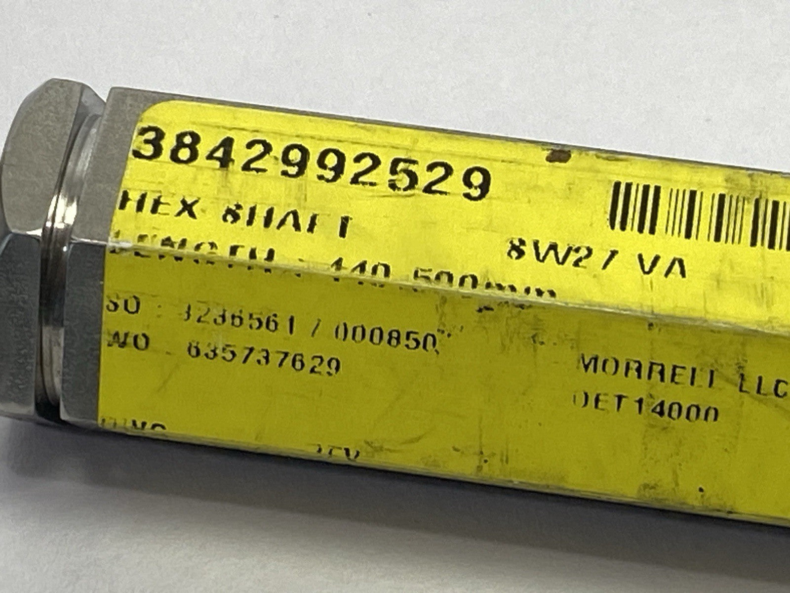 Bosch Rexroth 3842992529 Brass 1" Inch Hex Shaft 187mm Length SW27 - Maverick Industrial Sales