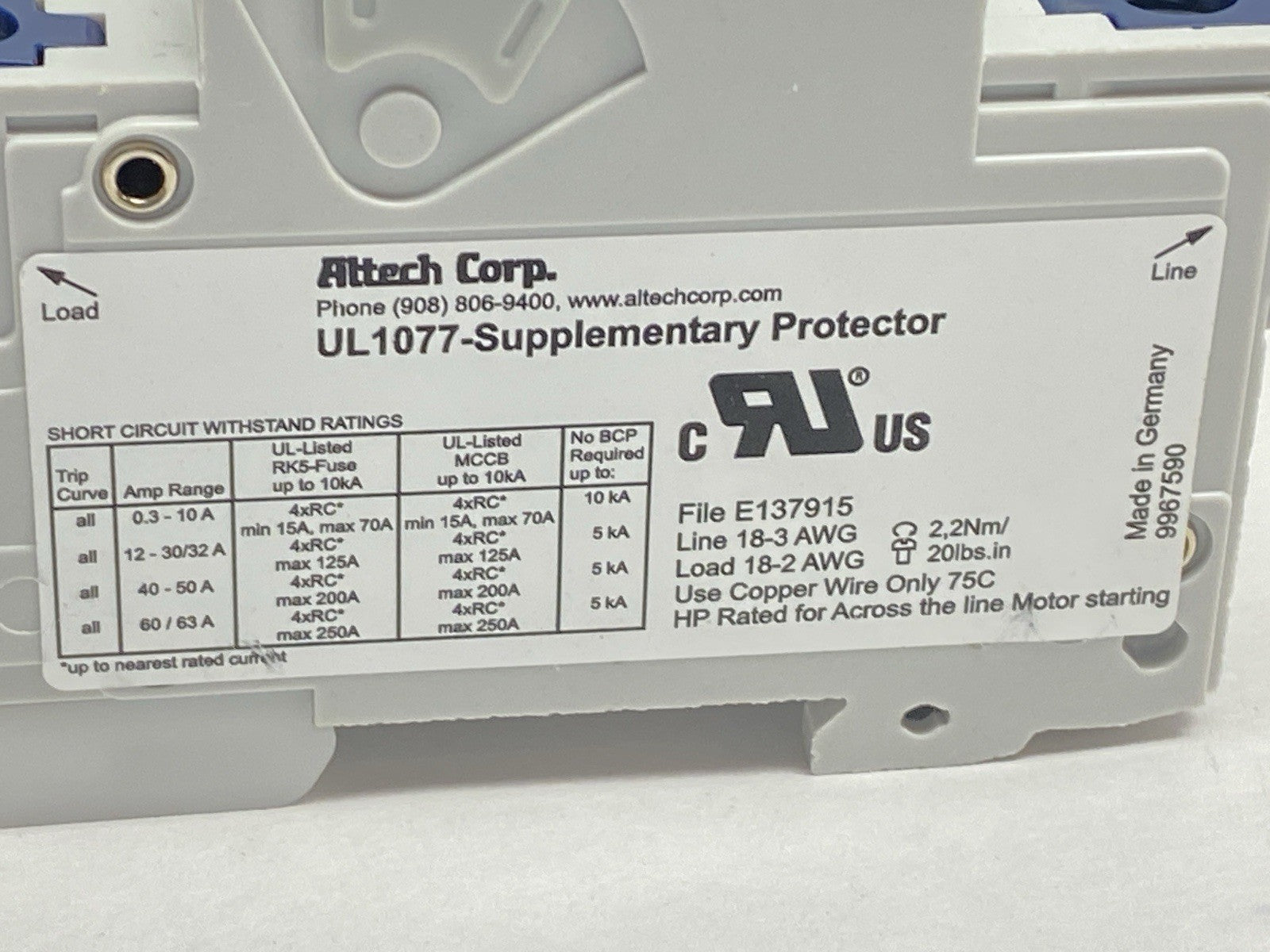 2C15UR | Altech Corp ABL Sursum Circuit Breaker 2-Pole 15A 480Y/277VAC - New – Open box - Maverick Industrial Sales