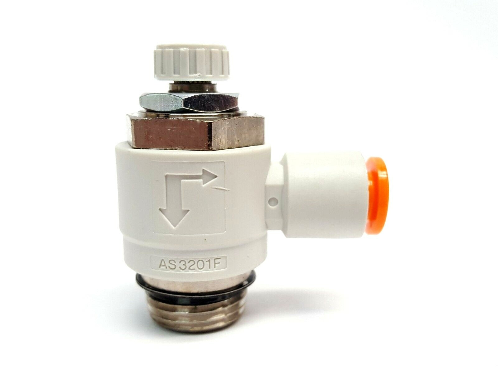 SMC AS3201F-U03-07 Flow/Speed Control Elbow 1/4 Fitting 1/4UNI Port Meter Out - Maverick Industrial Sales