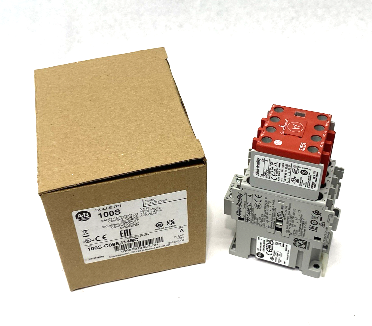 Allen Bradley 100S-C09EJ14BC Ser. A Guardmaster Safety Contactor 3 NO Main - Maverick Industrial Sales