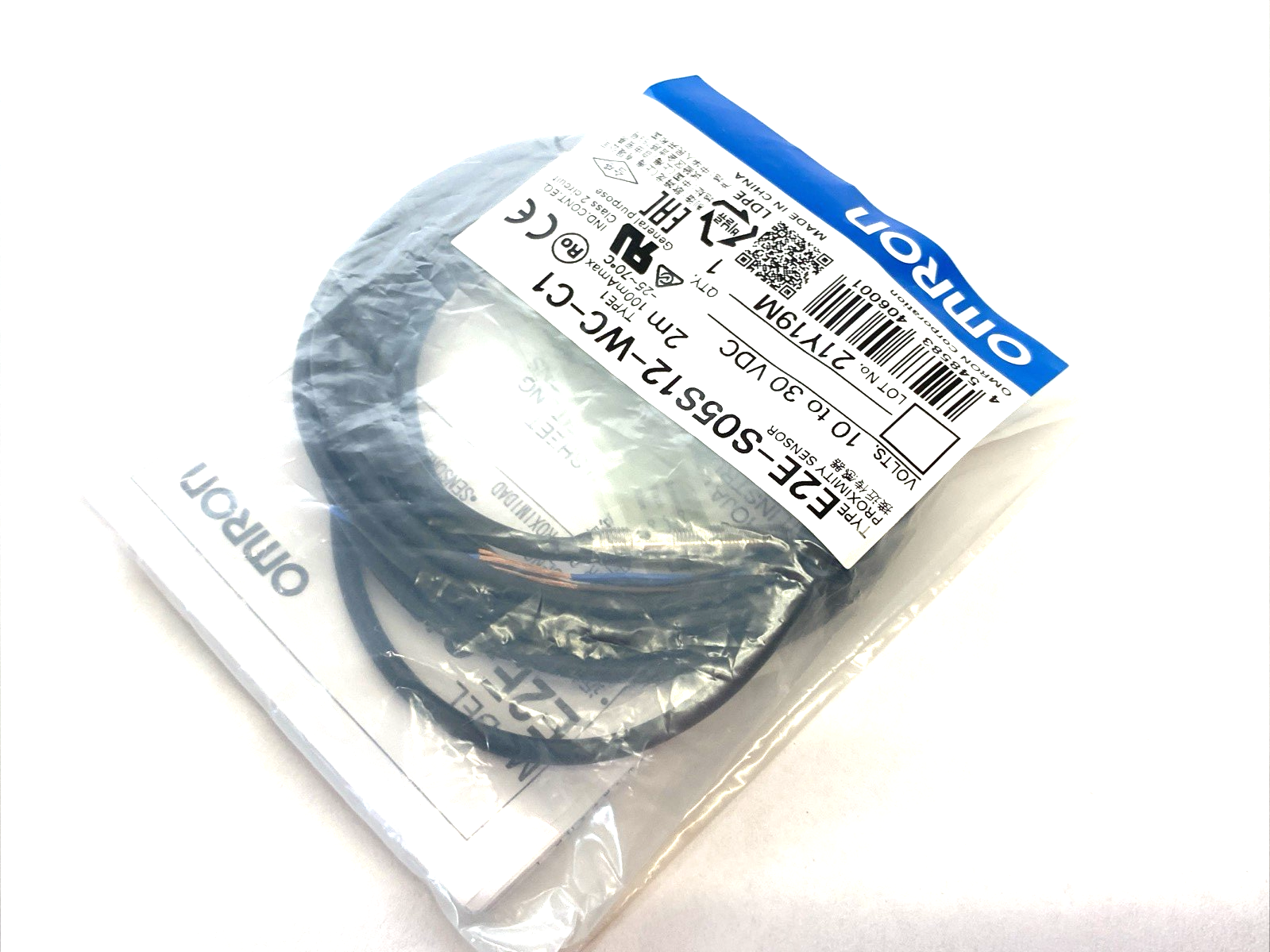 Omron E2E-S05S12-WC-C1 2M Small-Diameter Proximity Sensor, Cylinder type - Maverick Industrial Sales