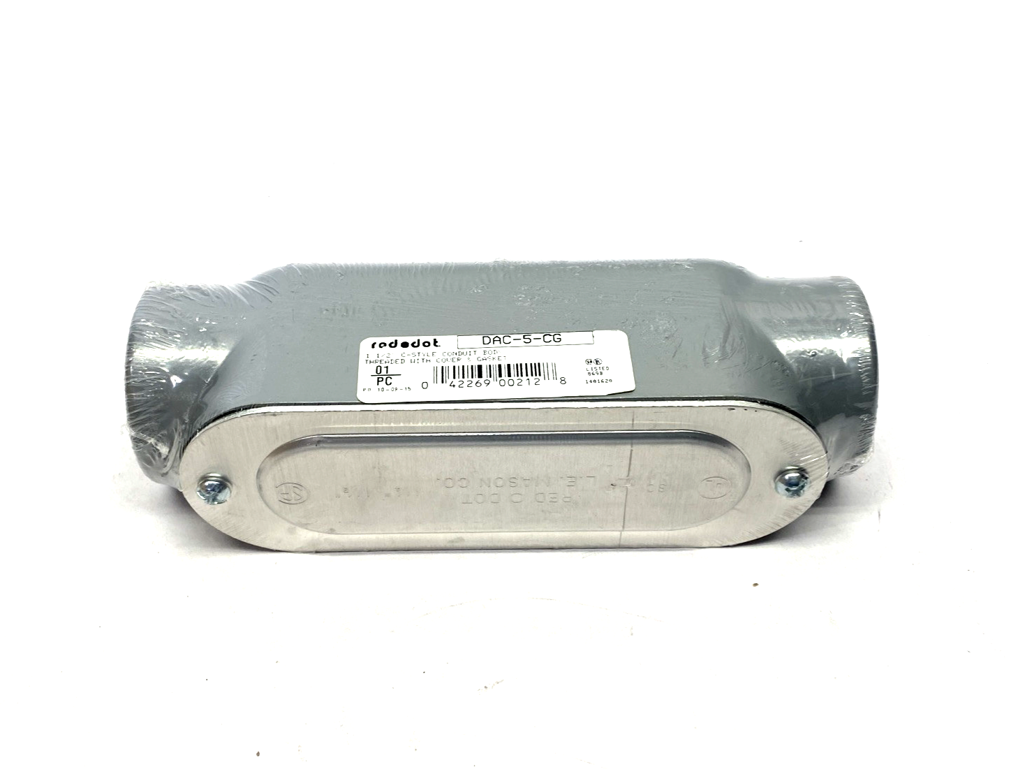 Thomas & Betts DAC-5-CG Red Dot C 1-1/2" Threaded Conduit Body w/ Cover 5-PACK - Maverick Industrial Sales