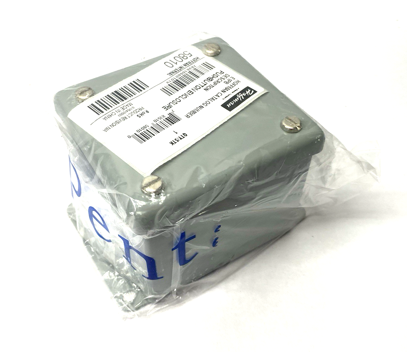 E1PB | Hoffman nVent Pushbutton Enclosure Gray, 1-Hole 30.5mm, Type 12 - New Other - Maverick Industrial Sales