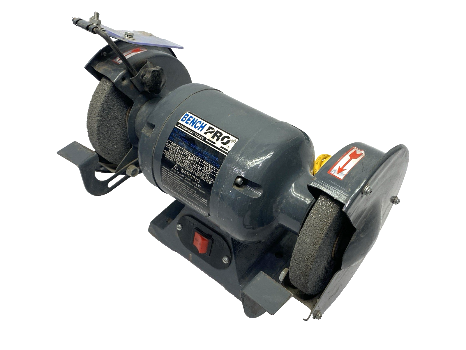 BG6 | Bench Pro Electric Bench Grinder 6" 3450RPM DAMAGED & MISSING EYE SHIELDS - Used - Maverick Industrial Sales