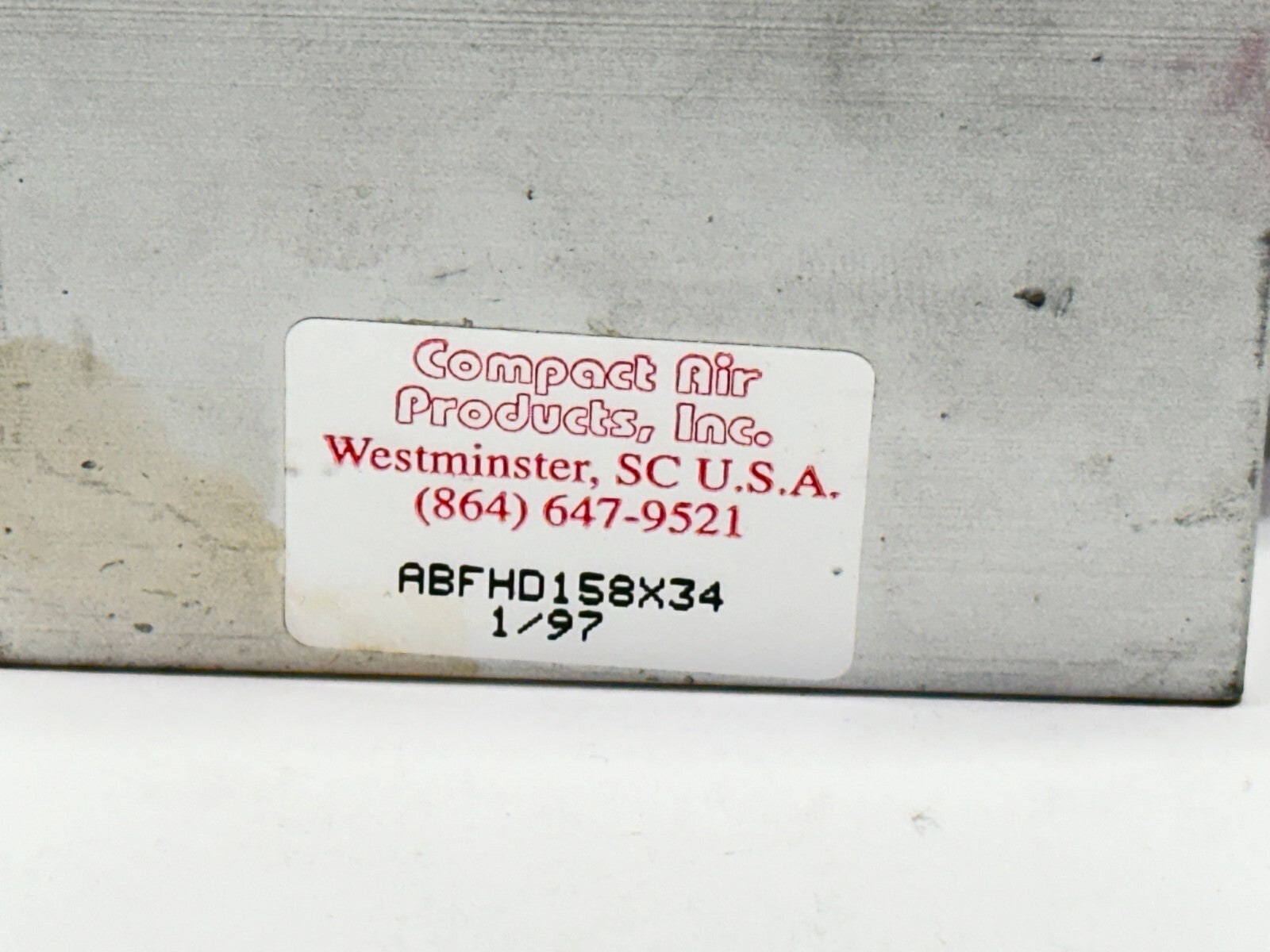 Compact Air ABFHD158X34 Pneumatic Cylinder 1-5/8" Bore 3/4" Stroke - Maverick Industrial Sales