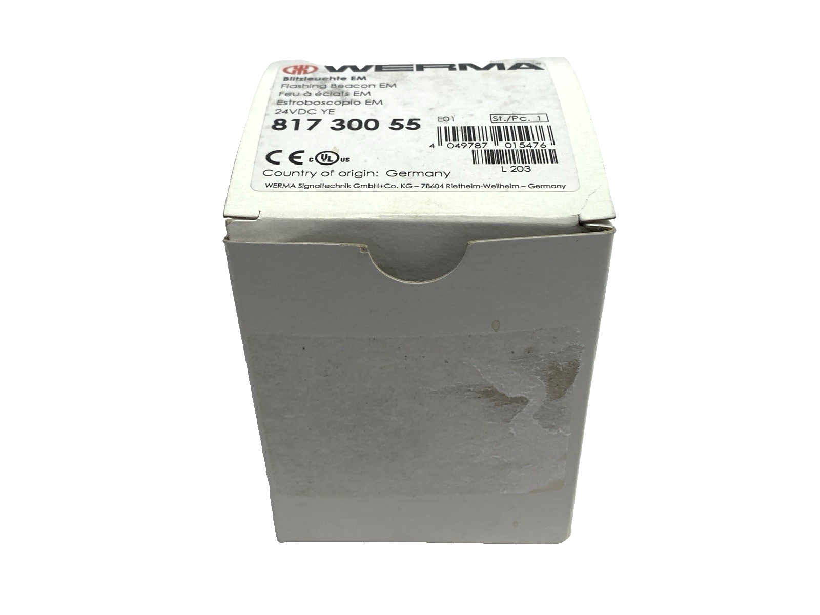 Werma 817 300 55 Flashing Beacon EM 24VDC YE - Maverick Industrial Sales