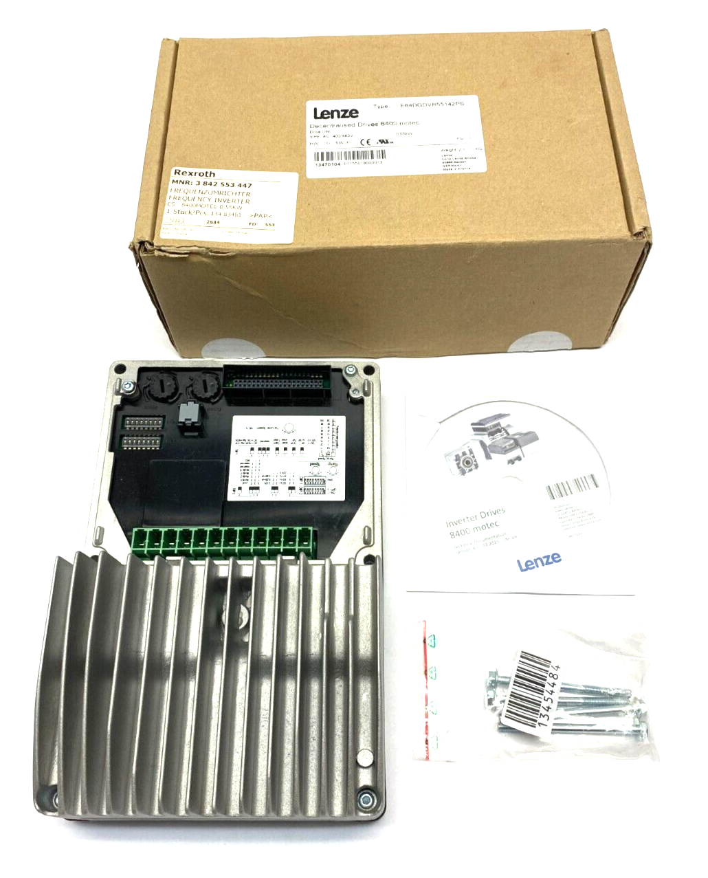 Rexroth 3842553447 Lenze E84DGDVB55142PS Frequency Inverter Decentralized Drive - Maverick Industrial Sales