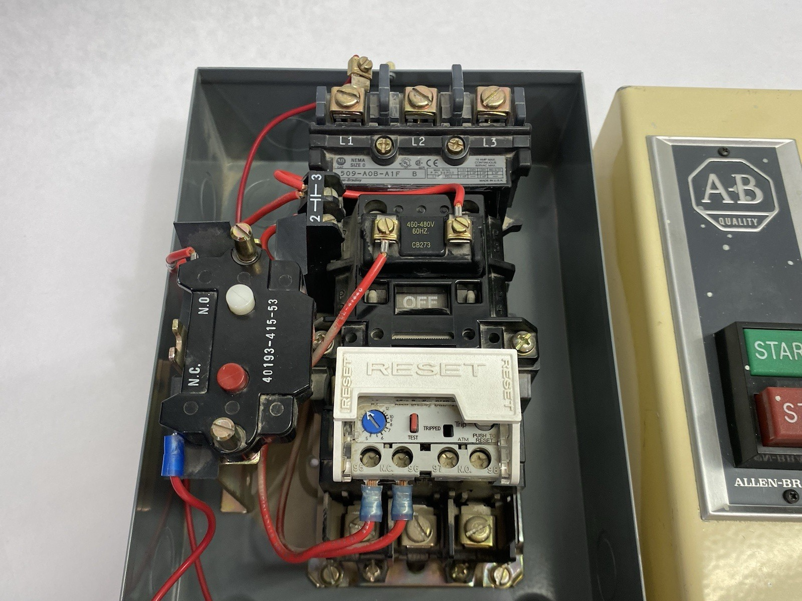 509-AAB-A1F-1 | Allen Bradley Ser. B Full-Voltage Magnetic Motor Controller 3-Ph - Used - Maverick Industrial Sales