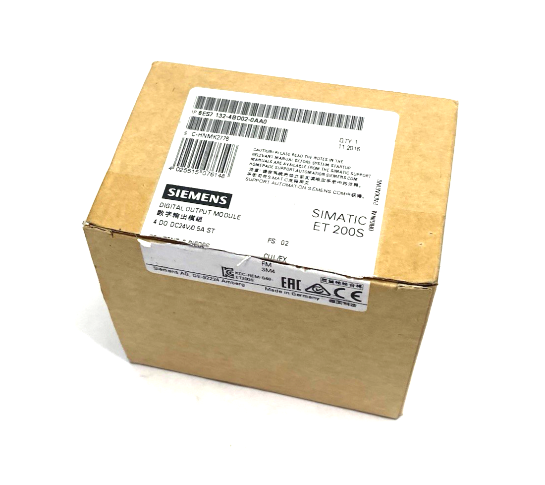 6ES7132-4BD02-0AA0 | Siemens SIMATIC DP ET200S Ele. Module 4 DO Standard, BOX OF 4 - New – Open box - Maverick Industrial Sales