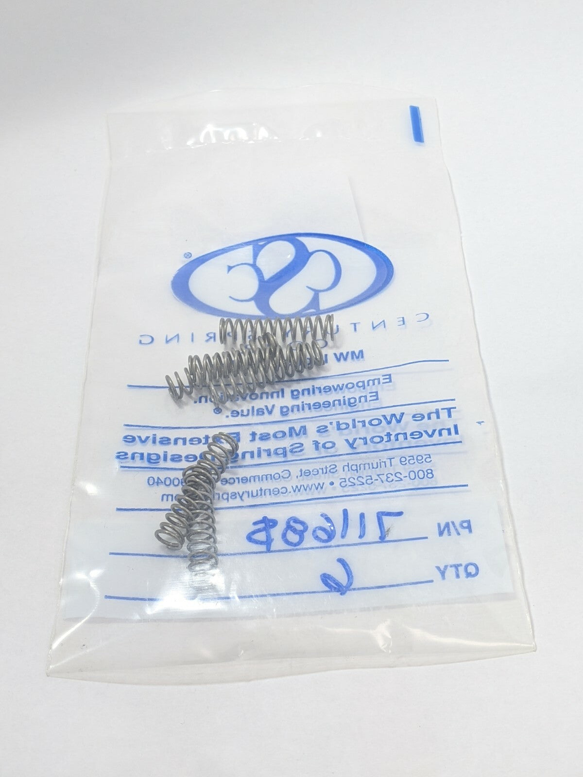 Century Spring 71168S Compression Spring 1.5” L, .360” OD, .270” ID PACK OF 6 - Maverick Industrial Sales