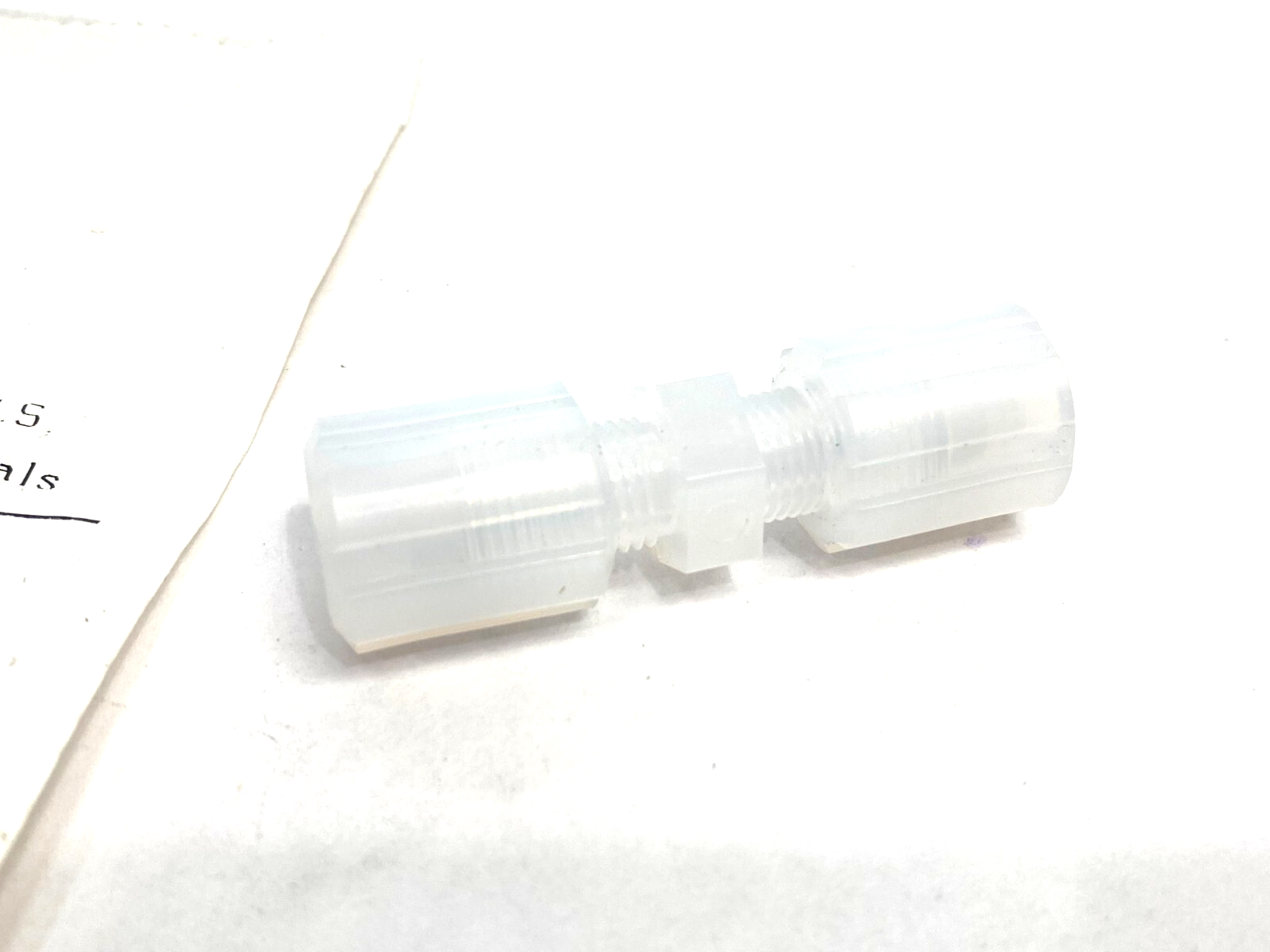 Parker GSC-4 Straight Plastic Connector Clear PFA Panel Mount - Maverick Industrial Sales