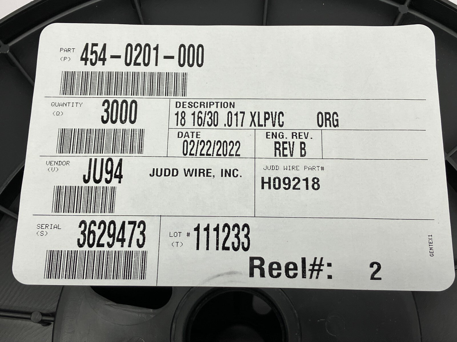 Judd Wire 18 AWG Wire, Orange, Style 1430, XLPVC 300V, 454-0201-000, 3000' FT - Maverick Industrial Sales