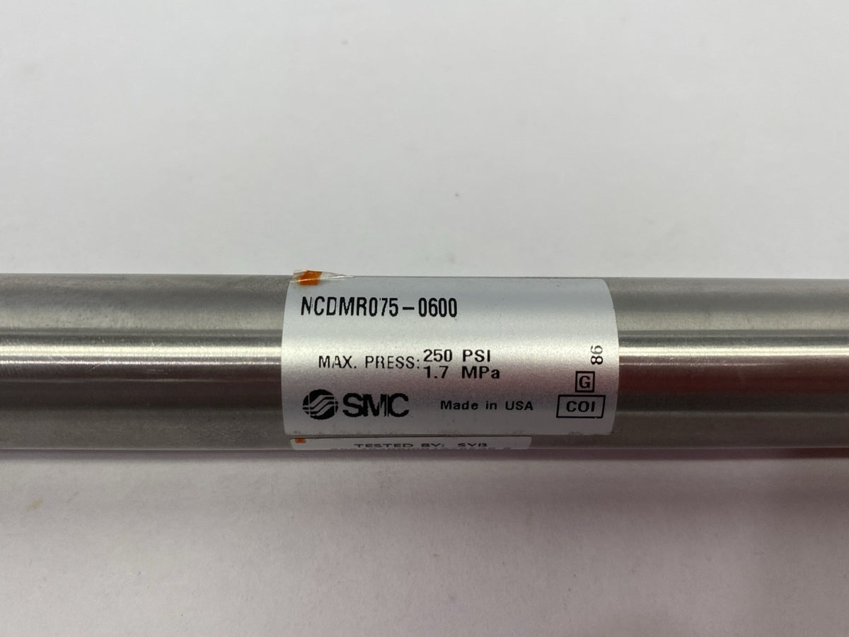 SMC NCDMR075-0600 Direct Block Mount Pneumatic Cylinder, Round Body - Maverick Industrial Sales