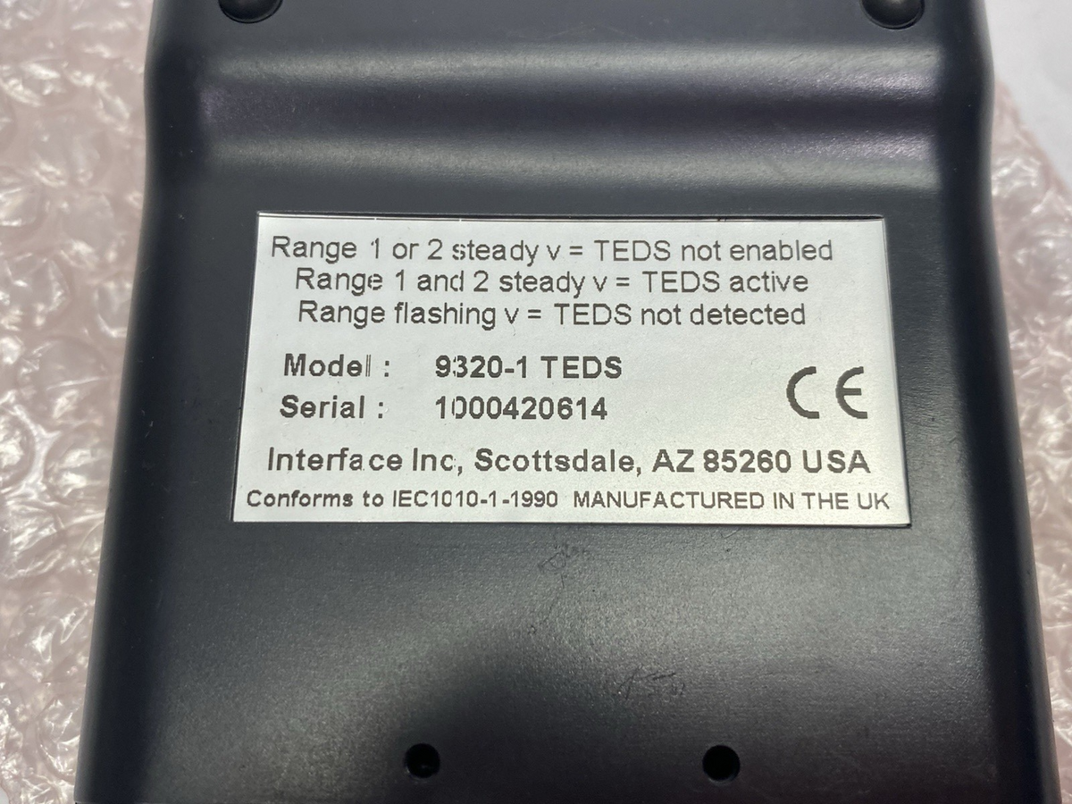 Interface 9320-1 TEDS Digital Load Cell Indicator Instrument, Portable - Maverick Industrial Sales