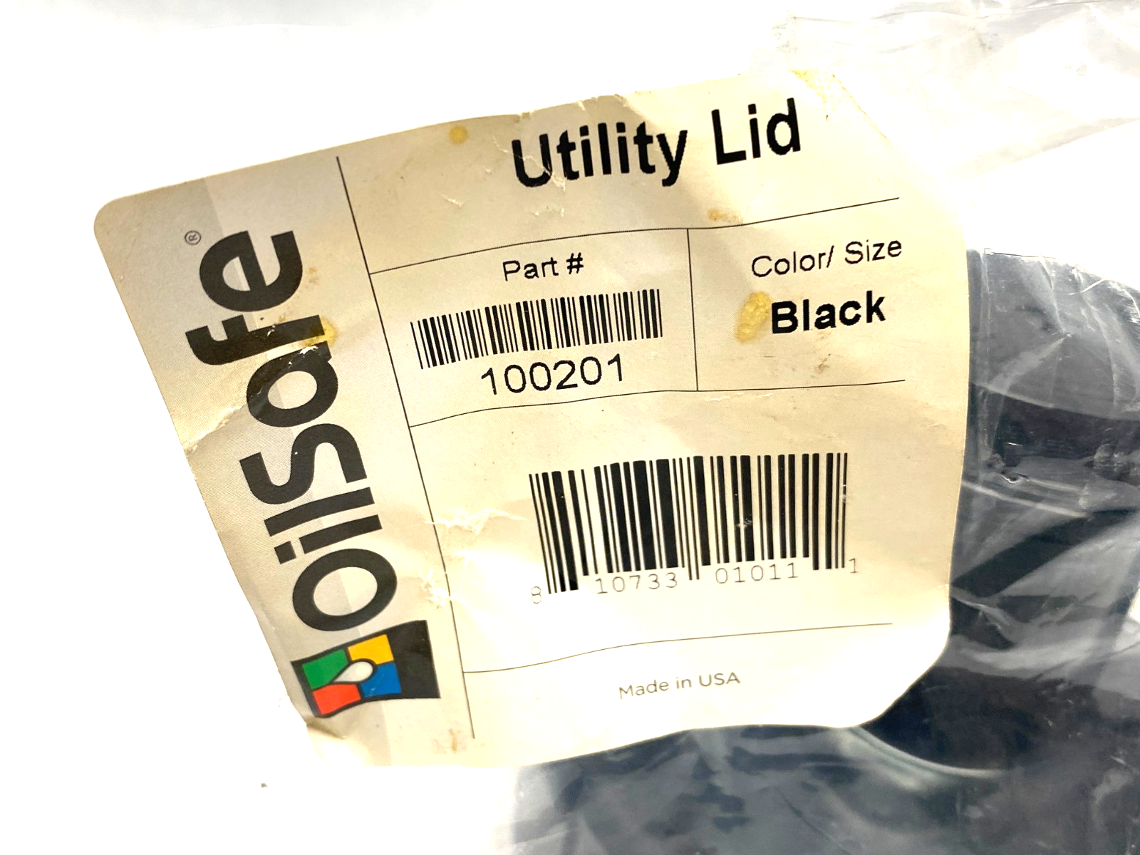 100201 | Oilsafe Utility Lid, Black, 48mm Opening - New - Maverick Industrial Sales