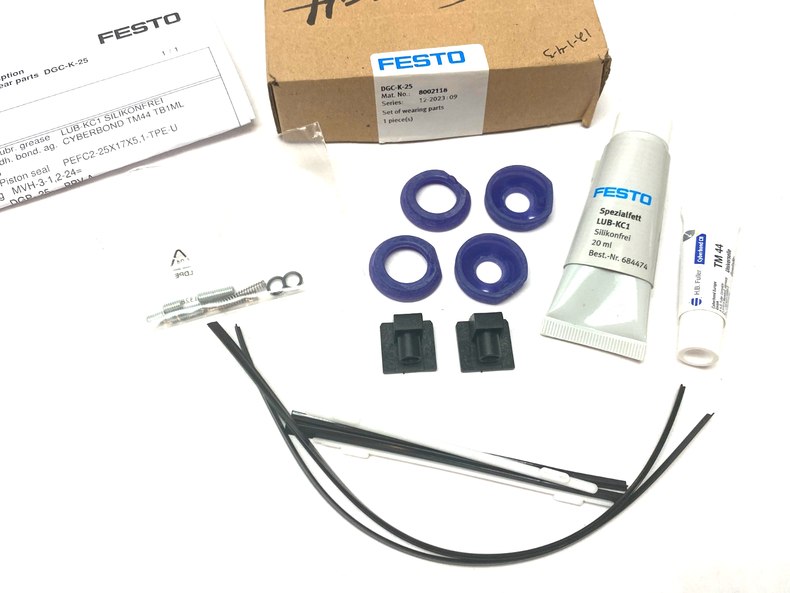 Festo DGC-K-25 Set of Wearing Parts for Linear Drive 8002118 - Maverick Industrial Sales