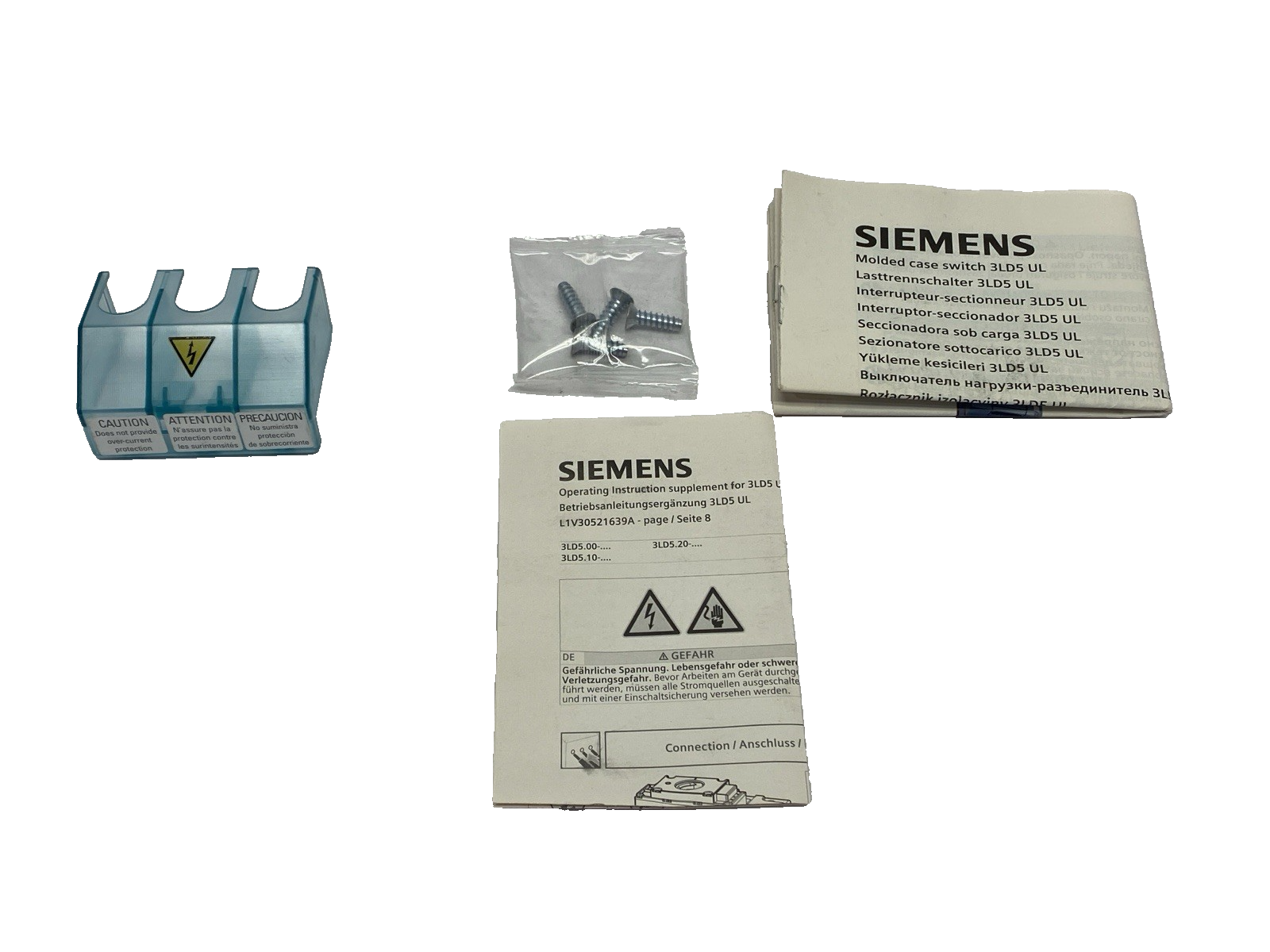 Siemens 3LD5020-0TK13 Molded Case Disconnect Switch MISSING TERMINAL COVER - Maverick Industrial Sales