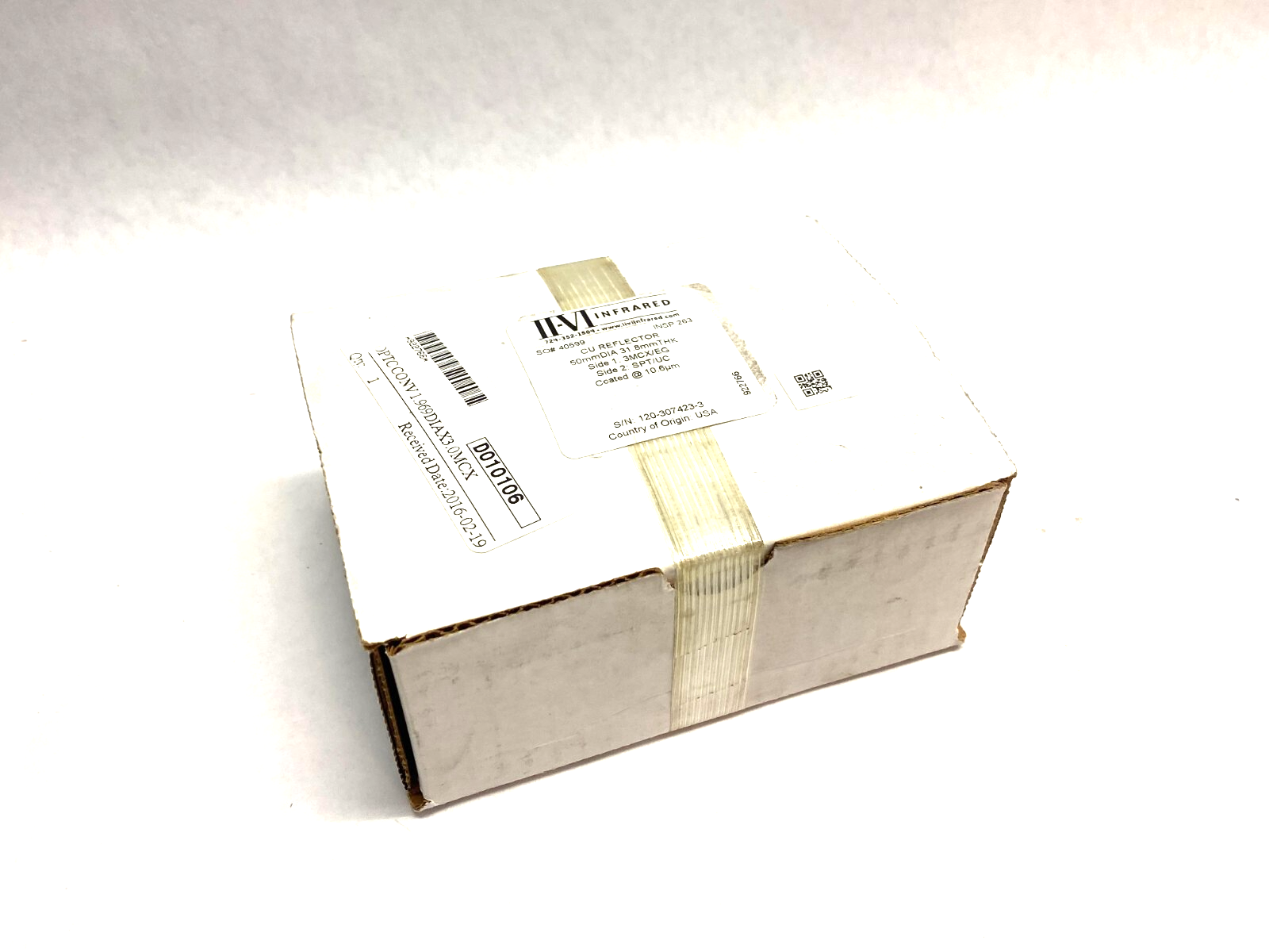 II-VI Infrared 922766 CU Reflector 50mm Dia. 31.8mm Thick 3MCX/EG SPT/UC - Maverick Industrial Sales