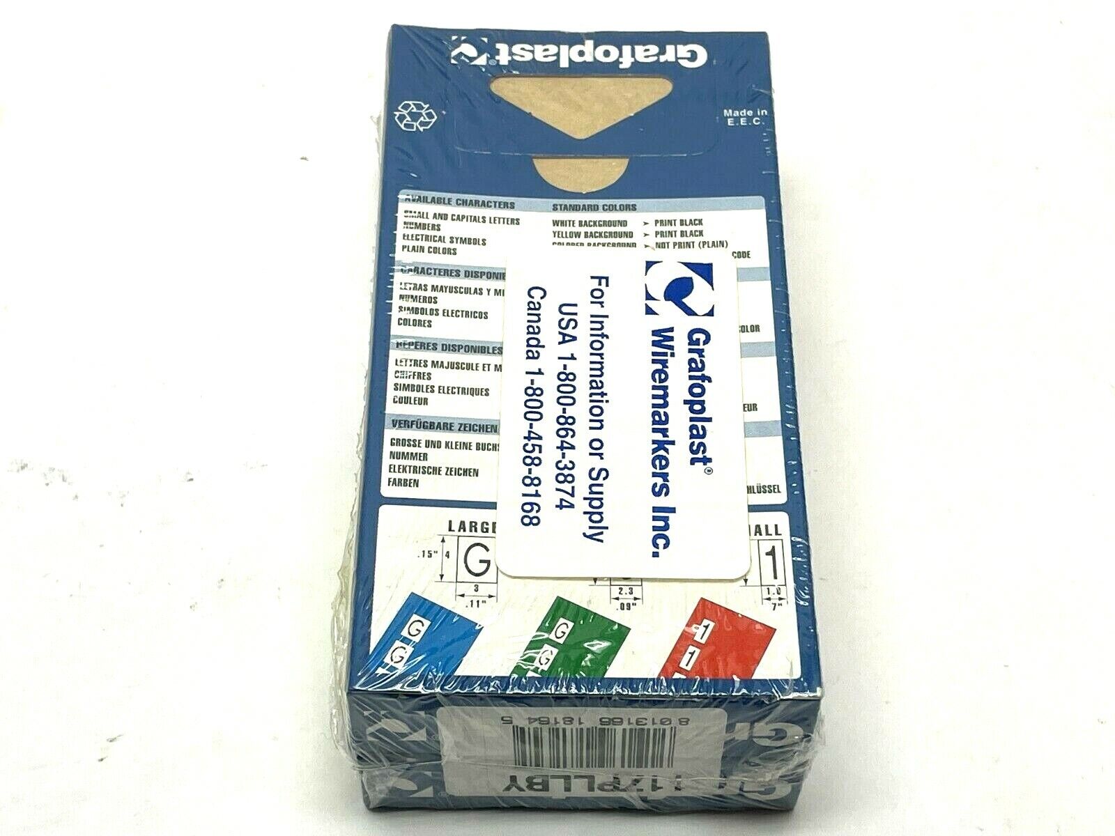 Grafoplast 117PLLBY Wiremarker Strips LOT OF 50 - Maverick Industrial Sales