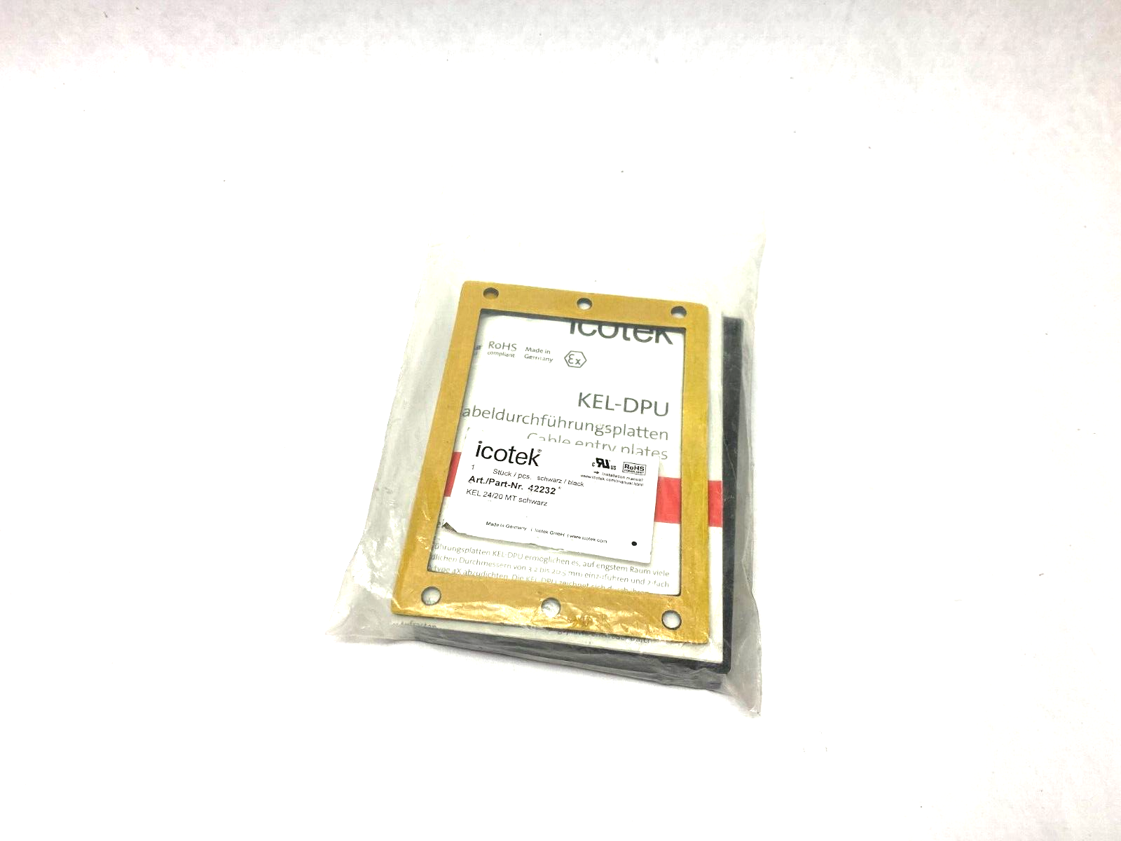 Icotek 42232 Cable Entry Plate Transit System Frame, KEL 24/20 MT Schwarz - Maverick Industrial Sales
